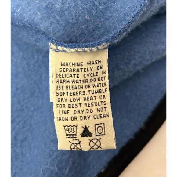 Eddie Bauer Mens 1/4 Zip Pullover Fleece Jacket Sz M Blue Mock Neck - Picture 7 of 7